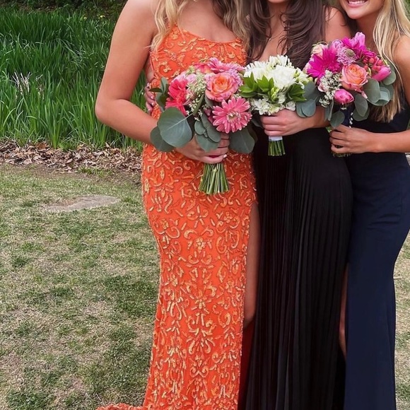 Rachel Allan Orange Size 4 Prom Dress - Picture 3 of 14